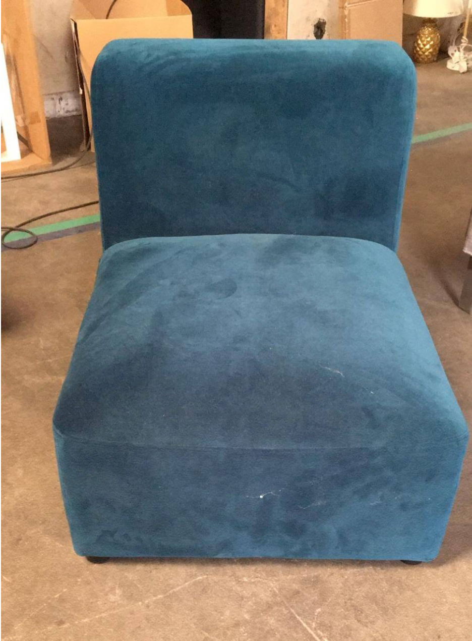 Teal Accent Chair, 60x65x95cm