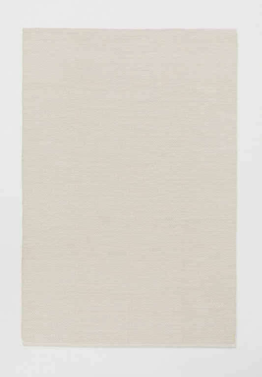 Textured cotton rug - 300x200cm