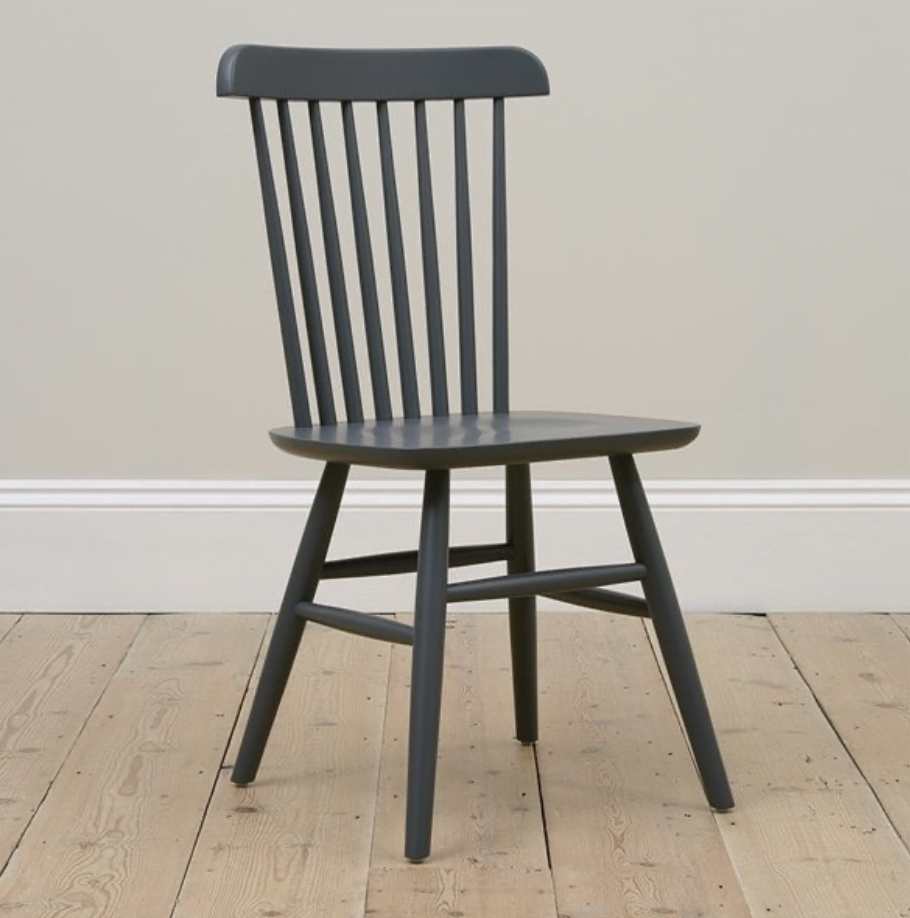 THE COTSWOLD COMPANY :- 2X SPINDLEBACK
 CHAIR-WESTCOTE INK BLUE