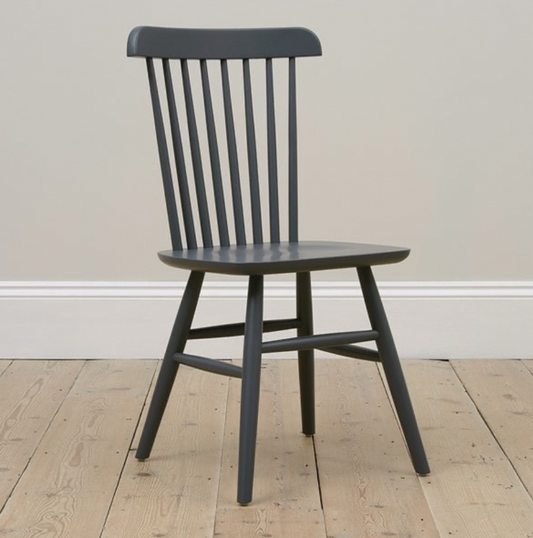 THE COTSWOLD COMPANY :- 2X SPINDLEBACK
 CHAIR-WESTCOTE INK BLUE