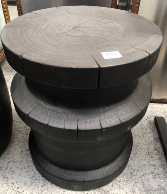 TRIBAL TURNING ROUND SIDE TABLE, 40cm