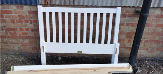 White Double Bed complete