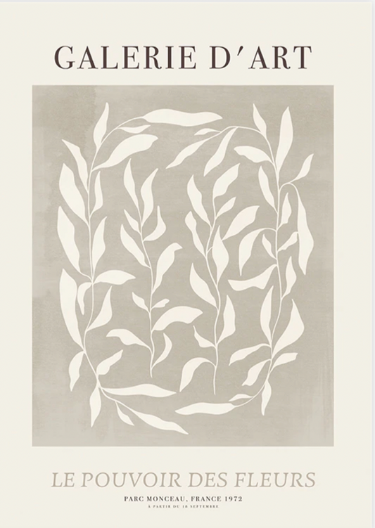 Le Pouvoir des Fleurs No1 Poster, 50 x 70 cm, framed