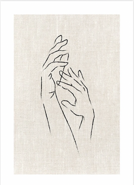 Texture Line Hands Poster