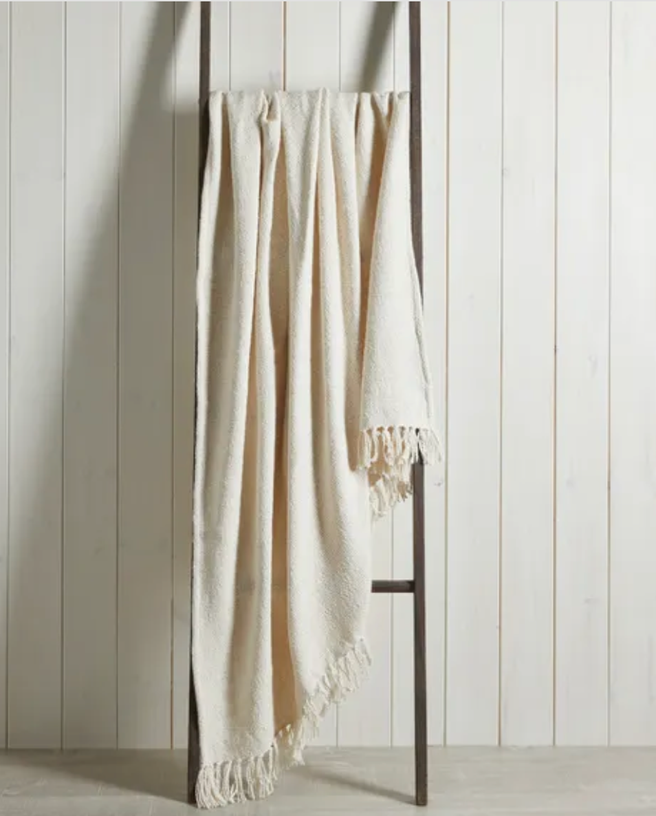 Aris Cotton Weave Throw - Natural