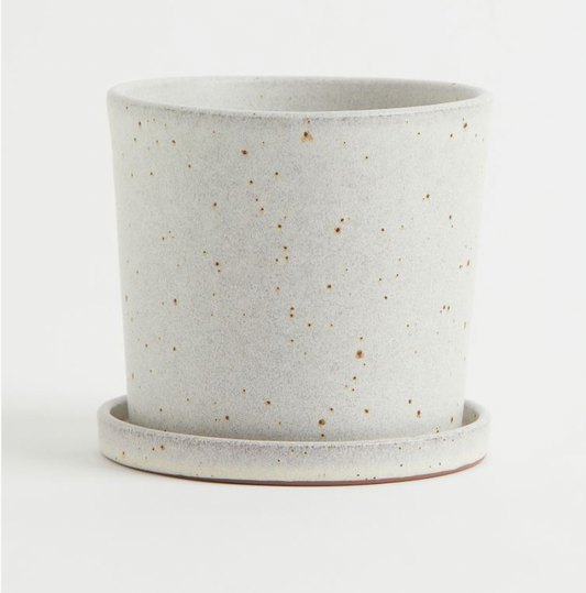 Small plant pot and saucer