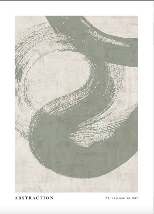 Green Abstraction No1 Poster 30x40cm