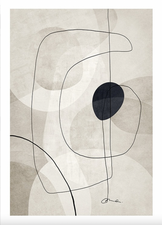 Beige Graphics No1 Poster