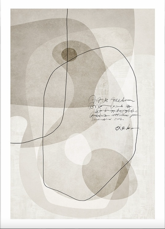 Beige Graphics No2 Poster