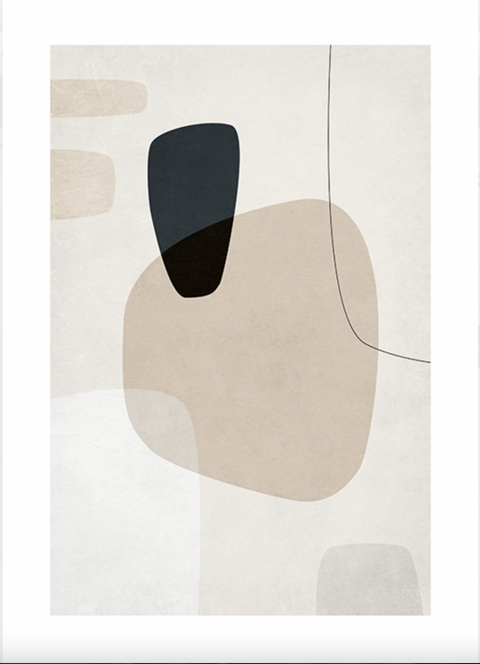 Linen Shapes No2 Poster 30x40cm