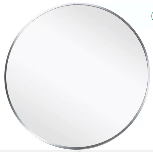 Habitat Round Metal Mirror - Silver