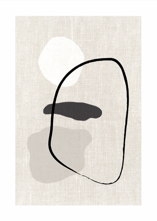 Linen Shapes No1 Poster 