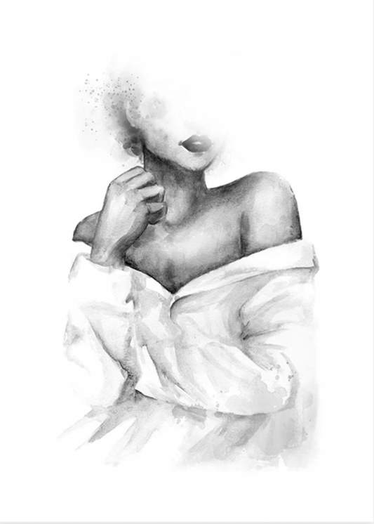 Shoulder Watercolor Poster 