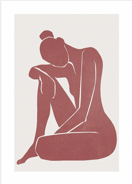 Burnt Sienna Figure Poster 