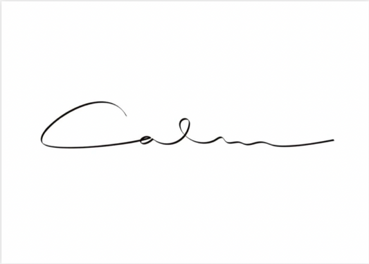 Calm Handwriting Poster