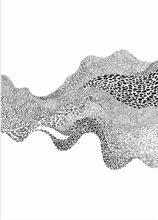 Dotted Waves No1 Poster 