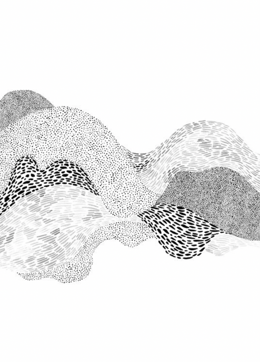 Dotted Waves No2 Poster 