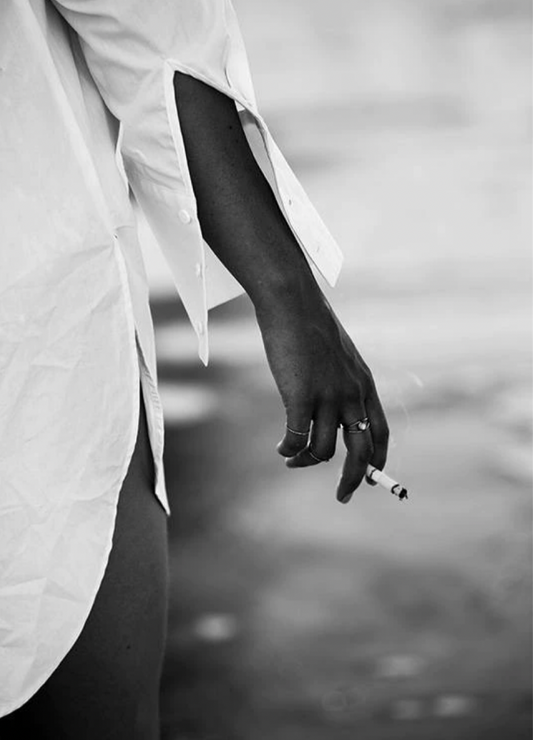 Girl in White Shirt Poster 