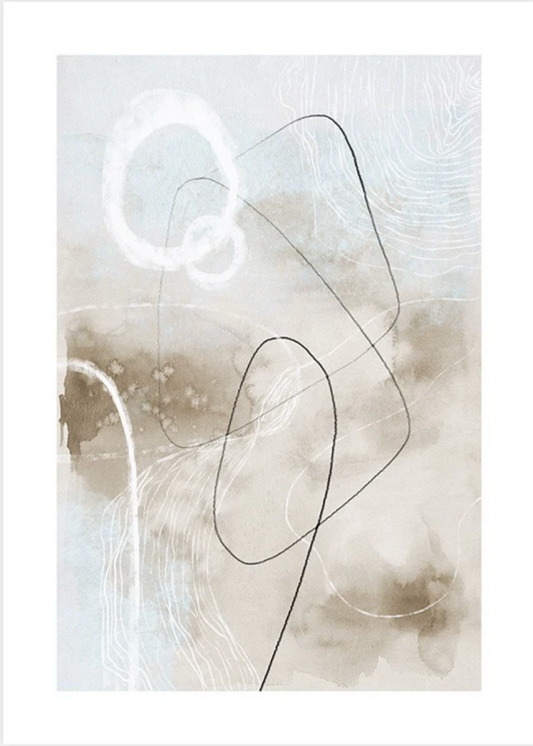 Soft Abstract Lines No2 Poster 