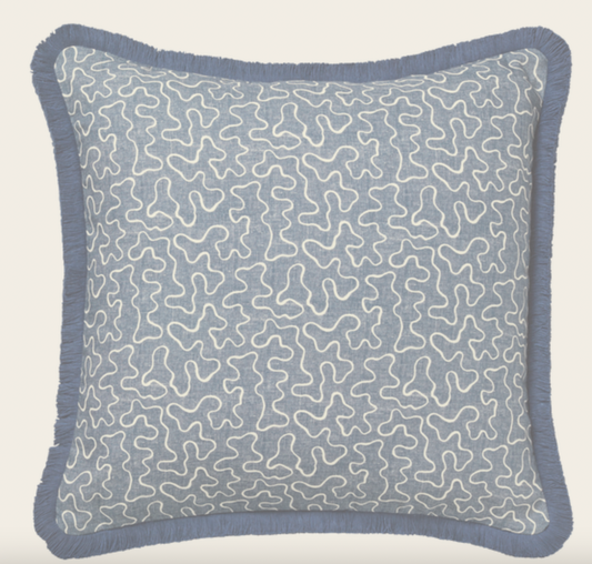 Leptoria Cushion Cover - Ink Blue