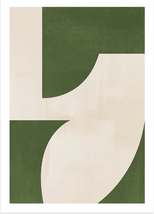 Green Graphic Forms No1 Poster 