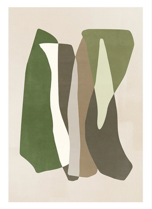 Green Graphic Forms No2 Poster 