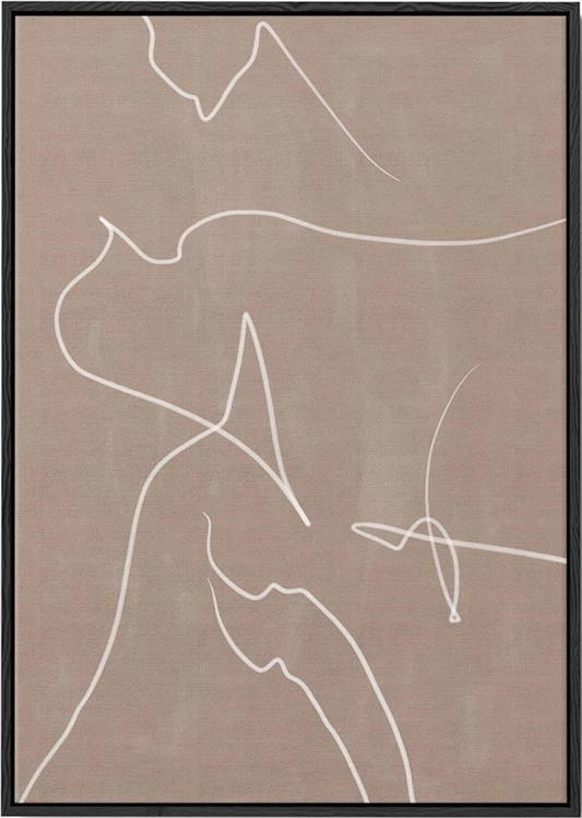 MODERN ABSTRACT LINES FRAMED CANVAS