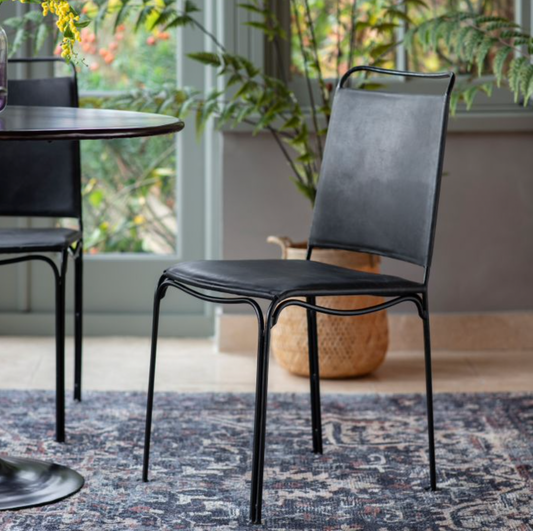 Petham Dining Chair Black, 46x46x85cm