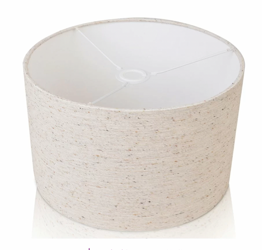 Eva Natural Cotton Drum Lamp Shade, 25x40x40cm