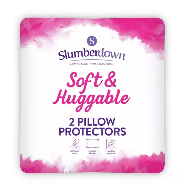 Slumberdown Soft and Huggable Pillow Protector Pair