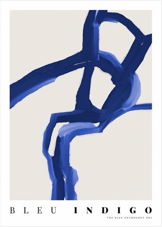 Indigo Abstract No1 Poster 