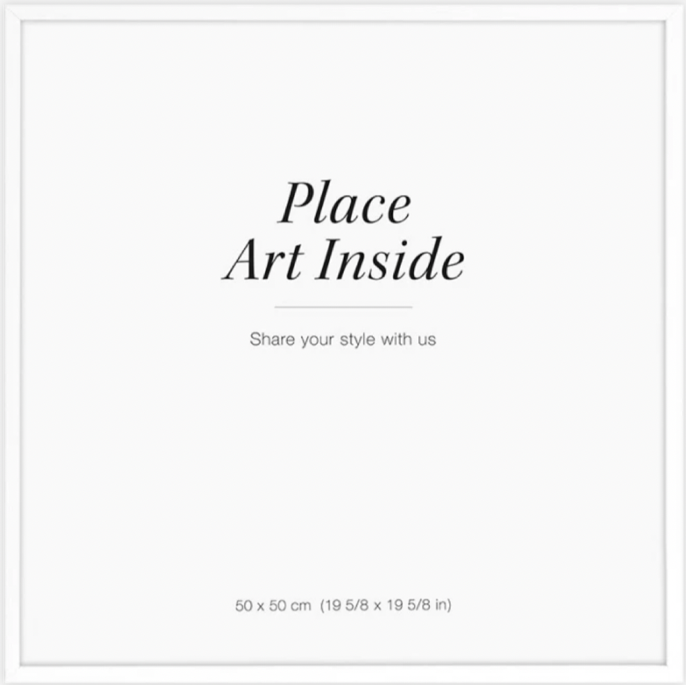 White picture frame (50x50) plexi 