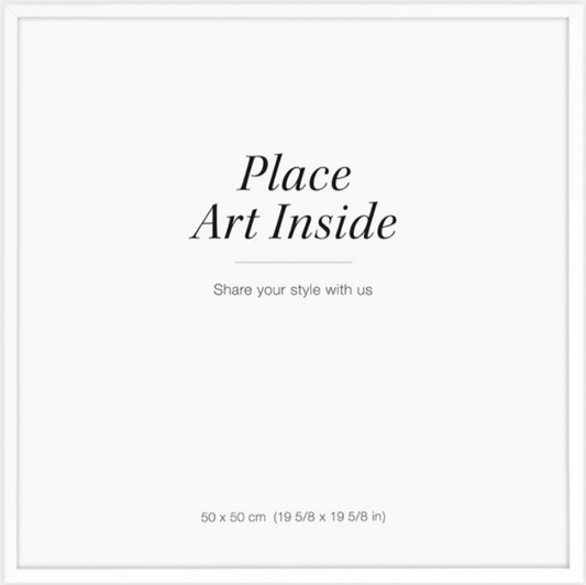 White picture frame (50x50) plexi 