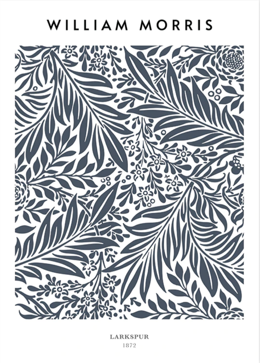 William Morris - Larkspur Poster 