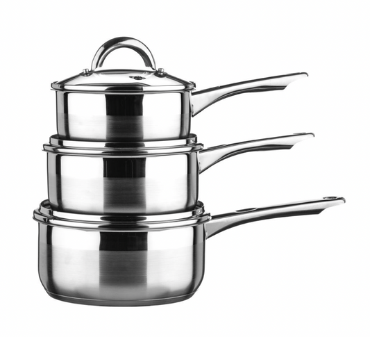LYLE TWO TONE STAINLESS STEEL 3PC PAN SET