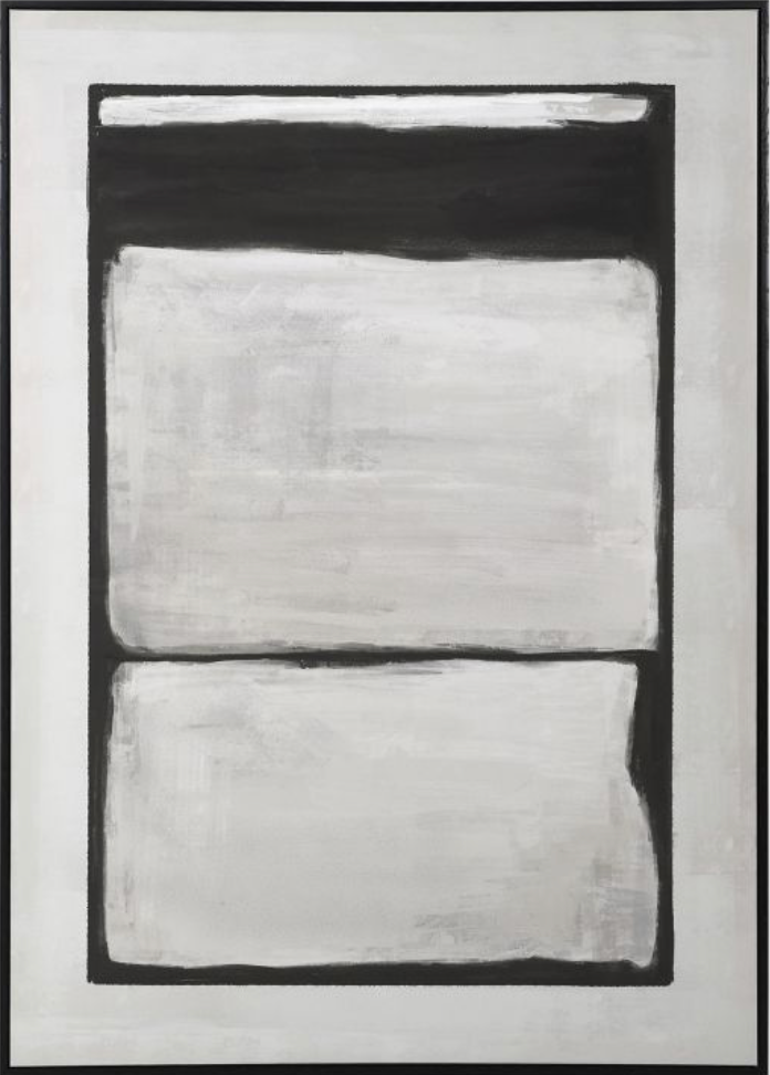 GREY AND BLACK ABSTRACT PRINT