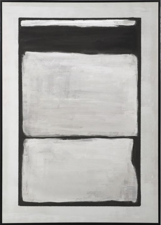 GREY AND BLACK ABSTRACT PRINT