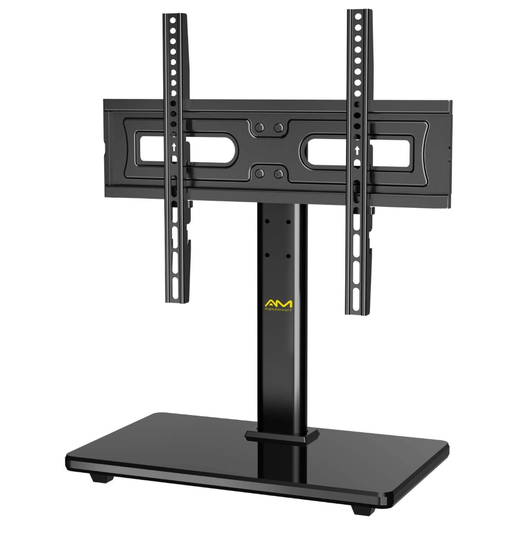 Alphamount Universal Swivel TV Stand,Table Top TV Stand for Most 32''-60'' LCD LED OLED TV, 400x400cm
