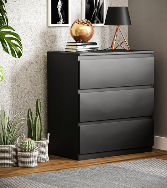 Cunha 3 Drawer Chest Of Drawers, 77x70x40cm