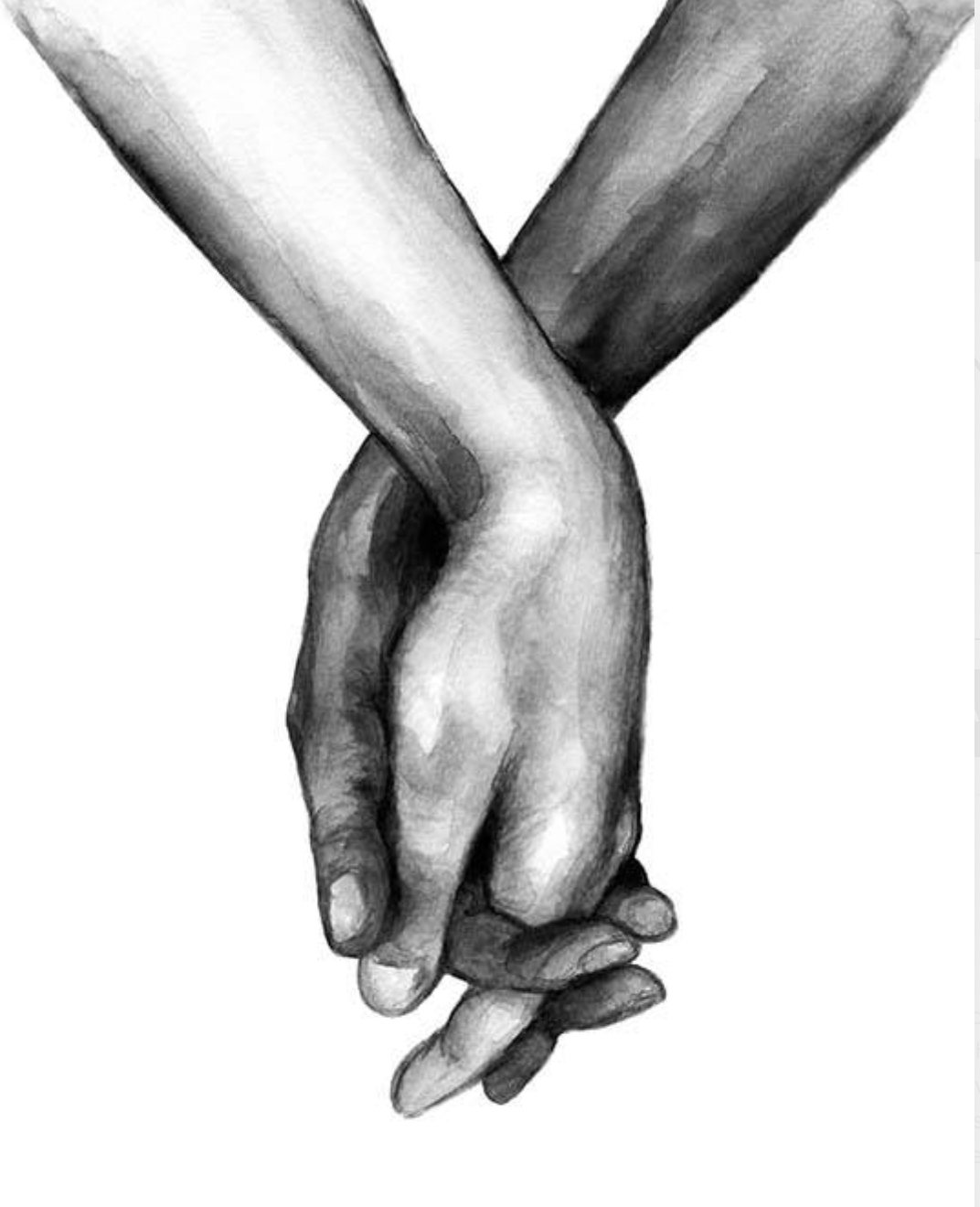 Watercolor Hands No1 Poster 