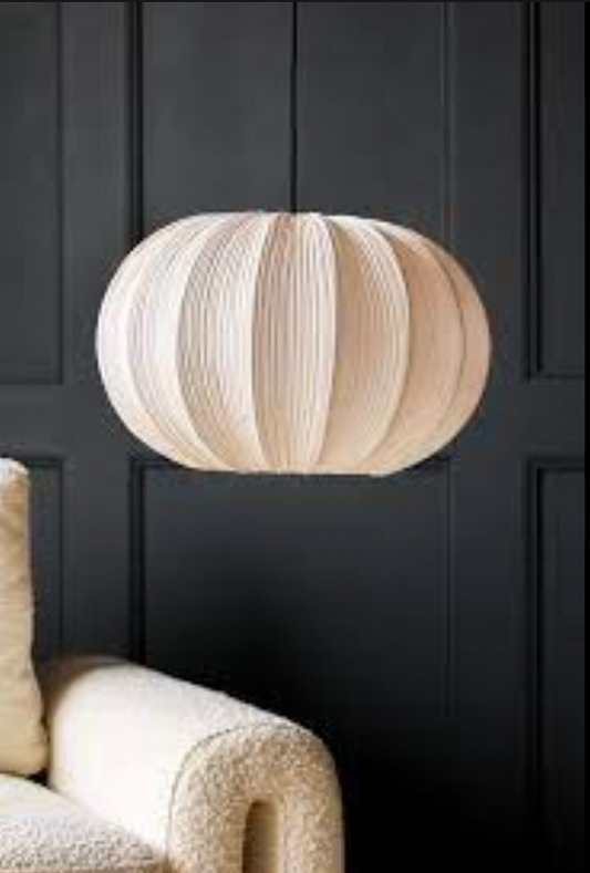 Neutral Pleated Fabric Ceiling Light