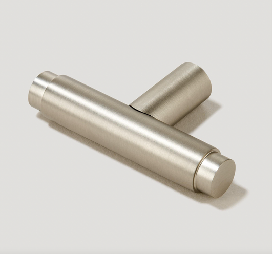 ROEBUCK Smooth Single T Handle - Satin Nickel 25mm