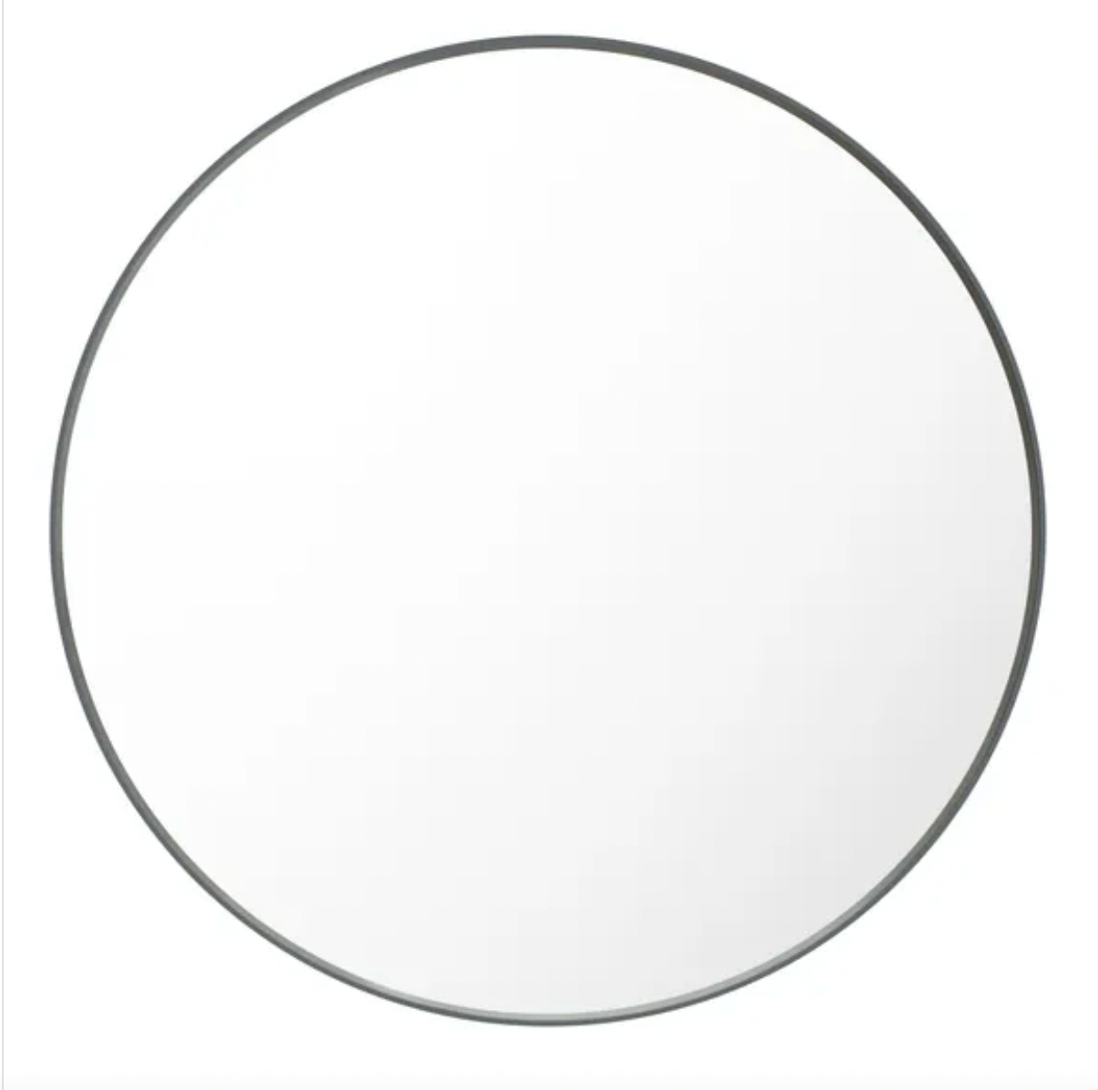 Apartment Round Wall Mirror, 100cm, Grey
