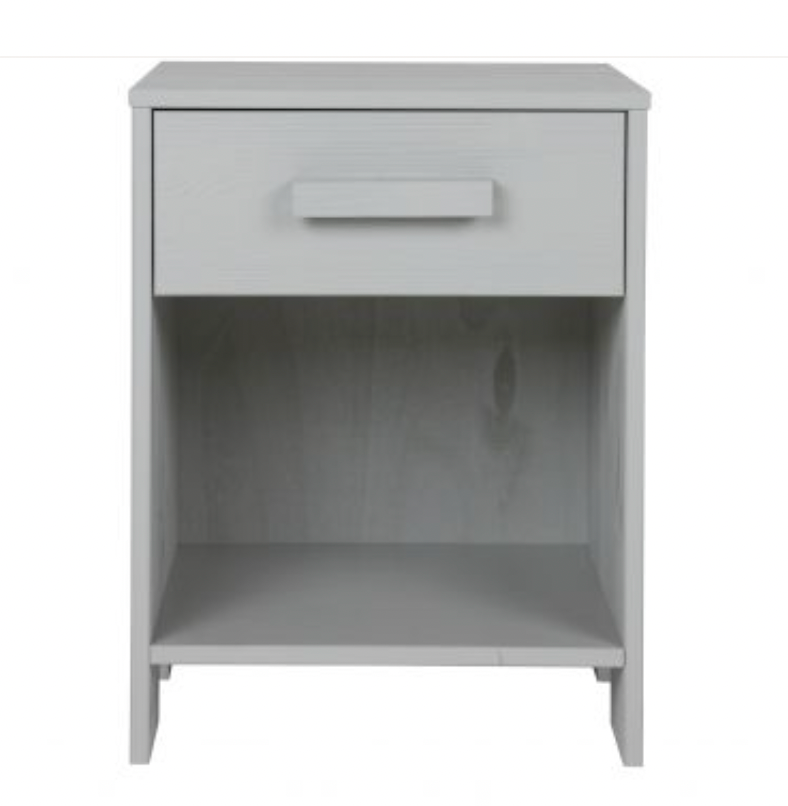 DENNIS NIGHTSTAND PINE CONCRETE GREY BRUSHED [FSC]