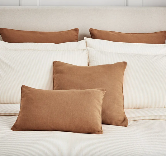 Linen Look Cushion Cover 30cm X 50cm - Tan