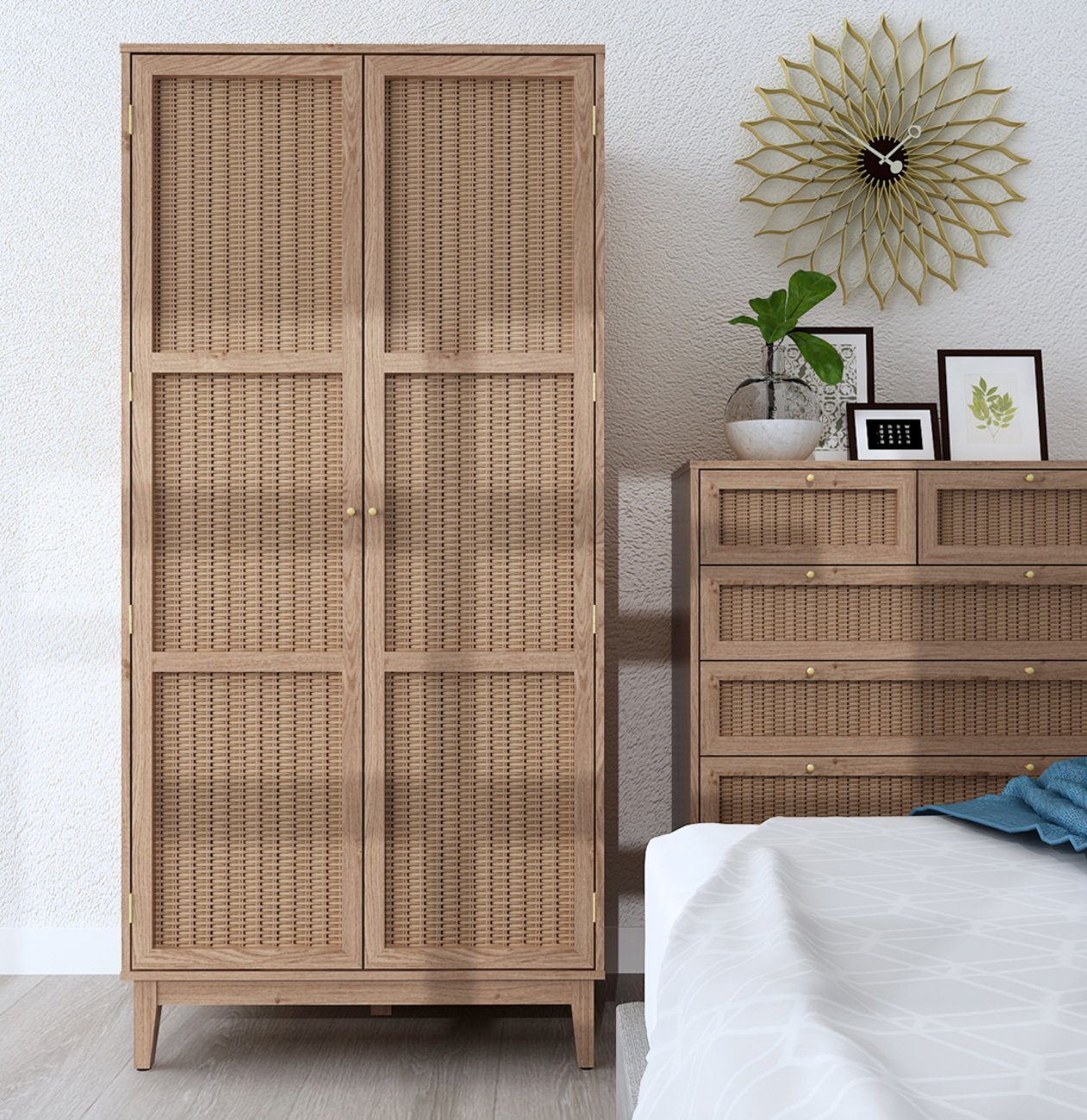 BORDEAUX 2DOOR WARDROBE, 85x181x55.7cm