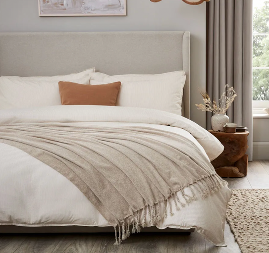 Chenille Throw 1.5m x 2m - Natural