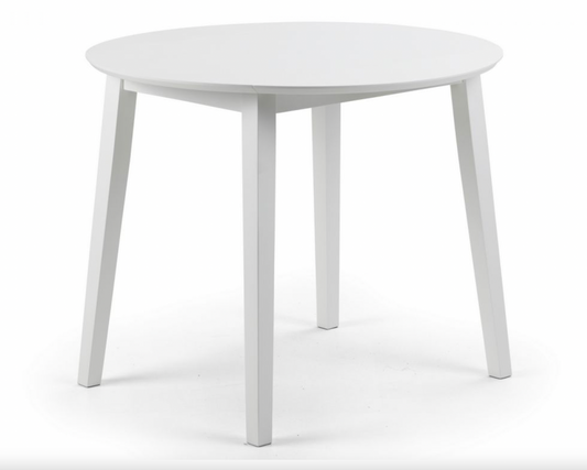 COAST WHITE DROPLEAF TABLE, 90x90x76cm