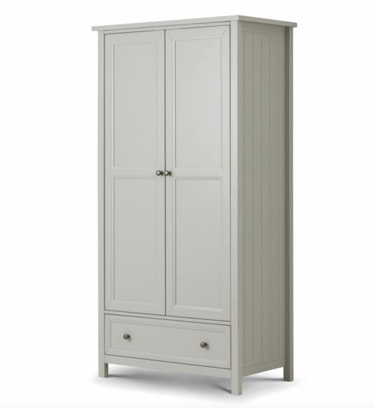 Maine 2 Door Combination Wardrobe - Dove Grey, 55x97x190cm
