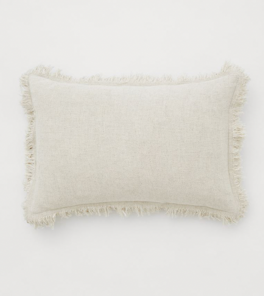 Linen-blend cushion cover